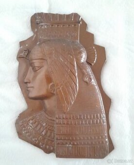 Kleopatra,plastika,měď