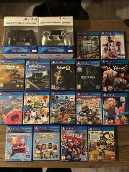 Hry + ovladače na playstation 4