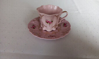 Růžový porcelán - mocca šálek - 100 ml