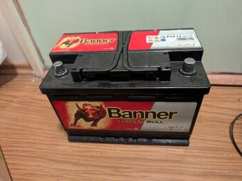 Autobaterie 12V 74AH Banner, dobrý stav, kondice 97%