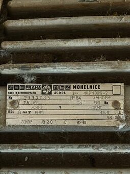 Prodám silný rychloběžný 3fázový elektromotor MEZ 7,5 kW