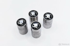 Ventilky pneu kol ŠKODA - stříbrné - 1