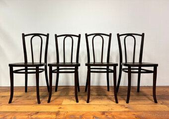 Starožitné židle Thonet č. 21 - značené, 4 kusy