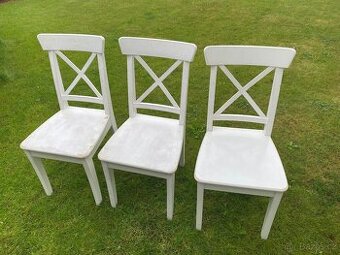 Tři židle IKEA Rosentorp