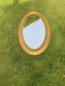 luxusni ovalne zrcadlo zlate