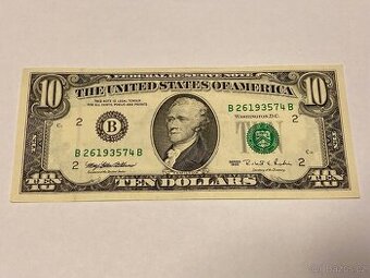 USA - Bankovka 10 Dollars 1995 - Serie B