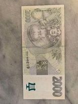 Bankovka 2000Kč serie E01