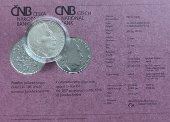 200kč ČNB 2001 - Jaroslav Seifert - 1