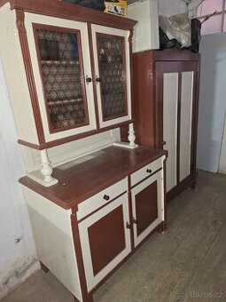 Set Stará skříň komoda skříňka kredenc