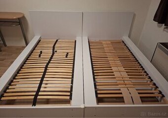 2x bílá postel 90x200