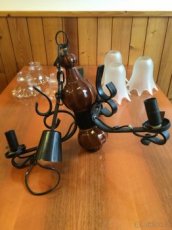 Retro keramicko - železný lustr