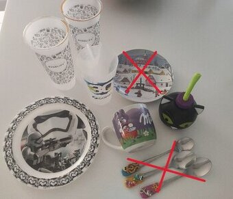 Dětské nádobí, forma na dort, miska na ovoce,...