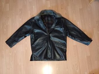 Kožený pánský parker