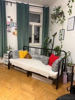 IKEA FYRESDAL rozťahovacia kovová pohovka/Daybed frame, blac