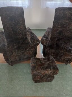 2x křeslo + taburet