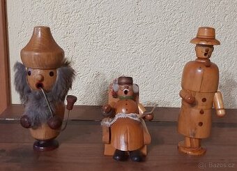 Kouřící panáčci - dřevěné figurky na pálení františků