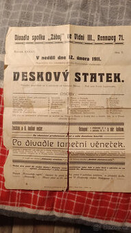 Leták z roku 1911