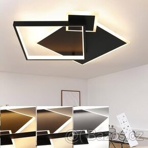 Stmívatelné moderní stropní LED svítidlo - černé/bílé