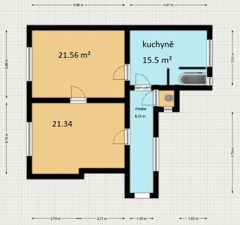 Slunný 74 m byt poblíž centra OL