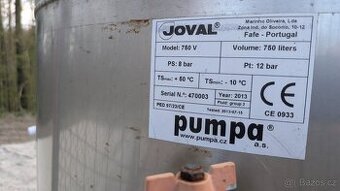 Expanzní (tlaková) nerezová nádrž 750 l Joval