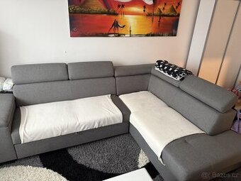 Rozkládací rohový gauč
