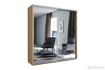 Šatní skříň nová dub zlatý výška 245/delka175
