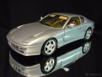 Ferrari 456 GT stříbrné Bburago 1/18