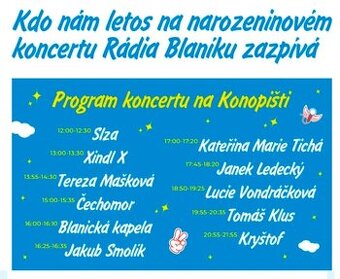 Narozeninový koncert Rádia Blaník Konopiště