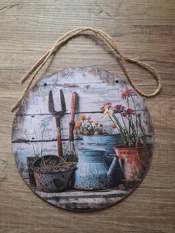 Dřevěná cedule průměr 20cm