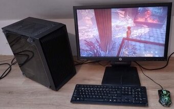 Herní PC s Ryzen 3600, RX 6600XT a 23" 1080p monitorem