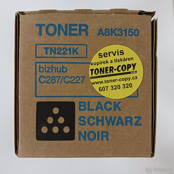 Toner Konica Minolta A8K TN221 - černý, žlutý, purpurový
