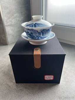 Gaiwan - luxusní porcelán Jing De Zhen + faktura