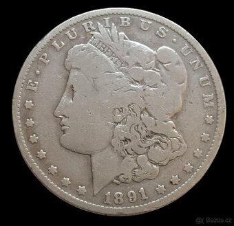 Stříbrný 1 Dollar 1891 O