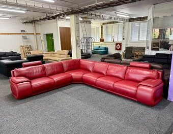 Rohová sedací souprava - kůže