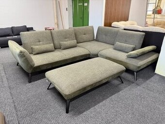 Sedací souprava rohová - polohovací + taburet - NEPOUŽITÁ