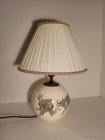 signovaná lampa, Matějů 1941, porcelánová stará lampička
