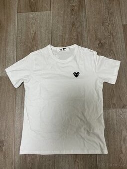 Tričko Comme des Garçons PLAY (bílé) - Velikost L