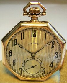 Zlaté kapesní hodinky Illinois (Elgin/Hamilton)