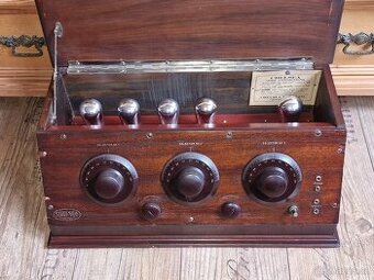 Starožitné rádio Chelsea Super-Five 5, USA, 1925, 5 lampovka