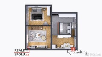 Prodej, byty/2+1, 58.24 m2, Husova 217, 25070 Odolena Voda,