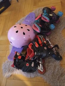 Taneční a kolečkové brusle,skateboard,helma