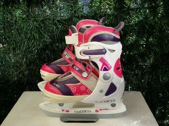 Dětské nastavitelné lední brusle WORKER Pinky vel. 28-31