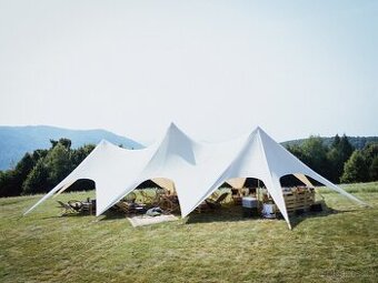 Napínací party stan 20x10m krémový