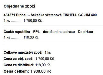 Vřetenová sekačka