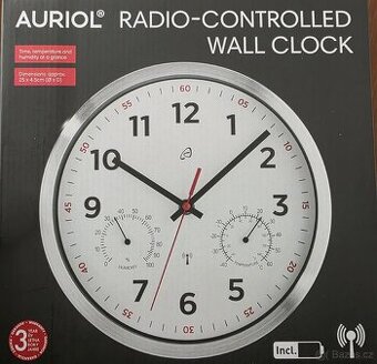Hodiny řízené rádiovým signálem-NOVÉ(2ks)