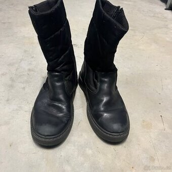 Kožený zimní boty