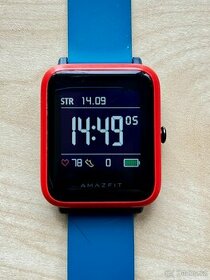 Chytré hodinky Amazefit BIP S s GPS, černo-oranžová barva