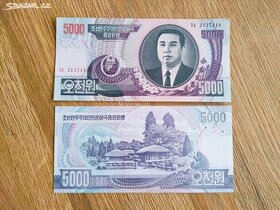 Severní Korea - 5 000 won s Kimem