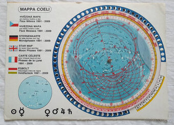 Hvězdná mapa z roku cca 1990, otáčecí - 1