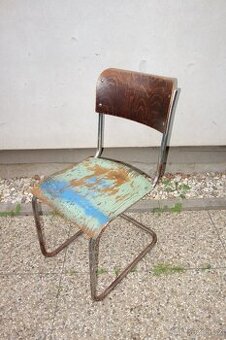 Chromova zidle Slezak S10, značeno - 1